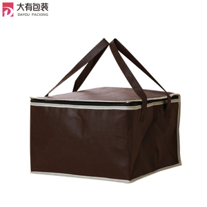 Wholesale Promotional Custom Printed Disposable Non Woven Tote Lunch Thermal Insulated Food Deliver Cooler Bag