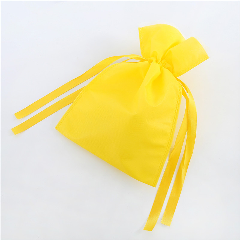 Christmas Eco Friendly Promotion Non Woven Drawstring Gift Candy Bag