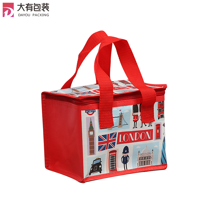 Promotional Red Color Small Cake Freezer Cooler Bag For Outdoor Picnic