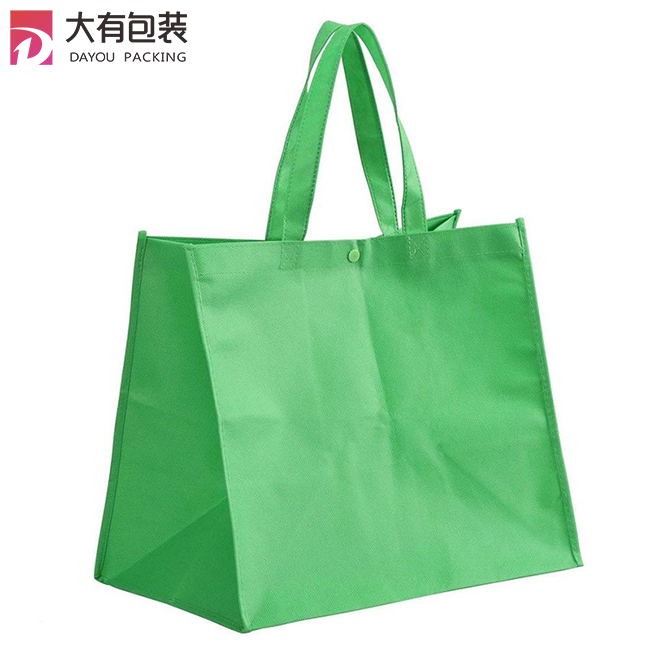 Promotional Colorful Customized Printed Logo Non Woven Carry Bag With Button