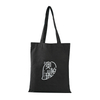 Customized Printing Promotional Grocery Eco Friendly Reusable Black Shopping Canvas Cotton Shoulder Tote Bag