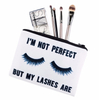 Fashion Make Up Cosmetic Cotton Canvas Zipper Pouch Bag