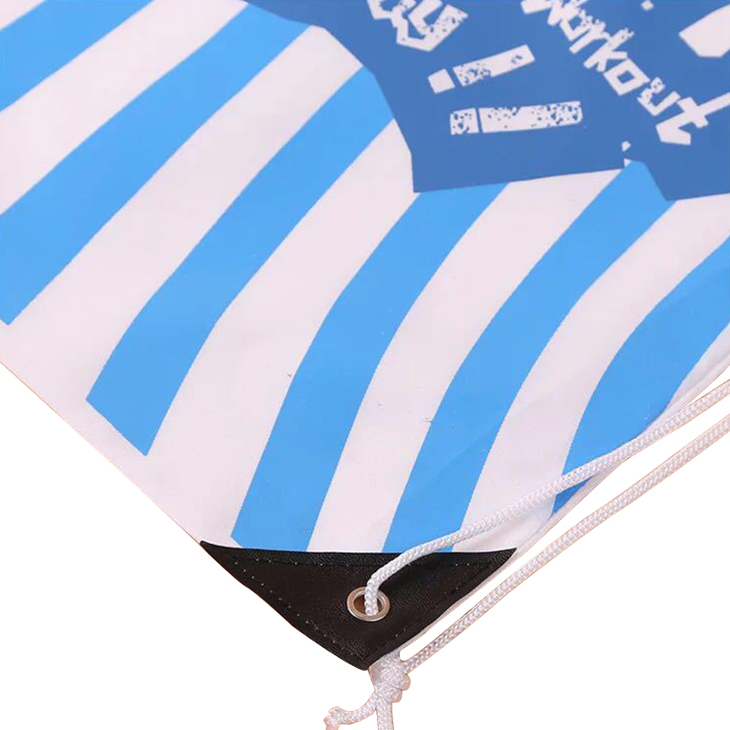Custom Printing Logo Waterproof Sport Polyester Drawstring Bag for Travel