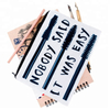 Fashion Make Up Cosmetic Cotton Canvas Zipper Pouch Bag
