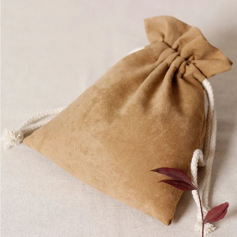 New Arrival Cotton Drawstring Packaging Velvet Jewelry Pouch Shoe Bag