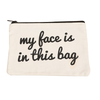 Personalized 12oz Cotton Custom Logo Canvas Cosmetic Pouch Makeup Bag with Zipper
