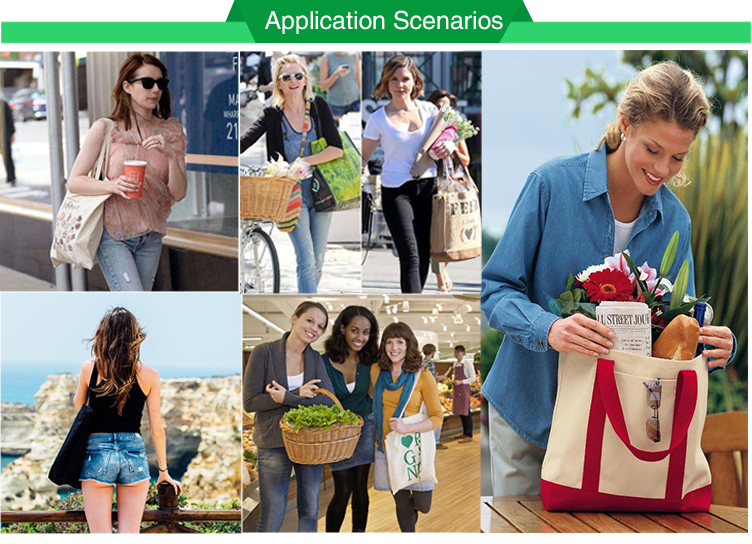 5.canvas foldable bag application