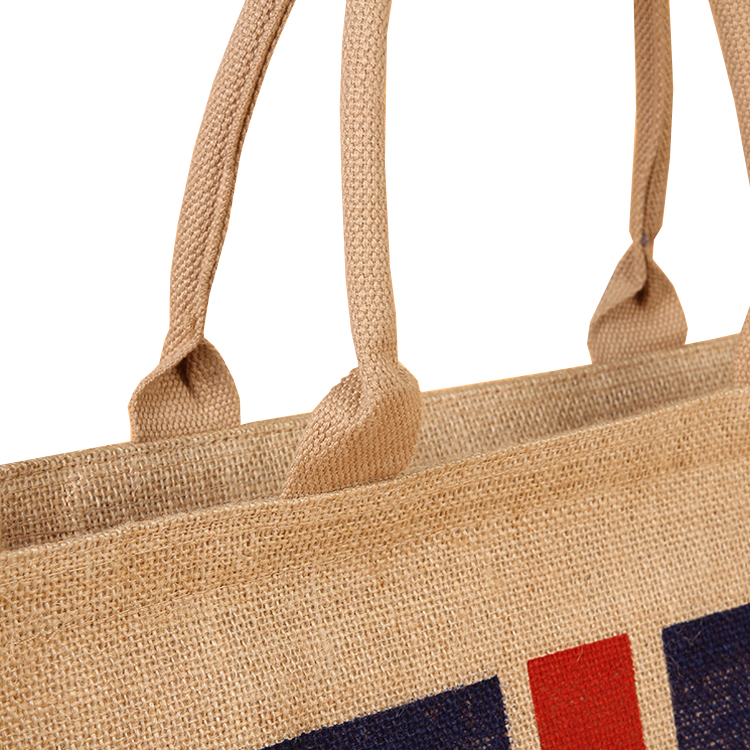 Wholesales Custom Cheap Eco LOGO Printed Promotion Jute Bag Hessian Tote Bag for Shopping