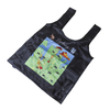 Custom Logo Waterproof Grocery Eco Friendly Folding Polyester Nylon Foldable Reusable Tote Shopping Bag
