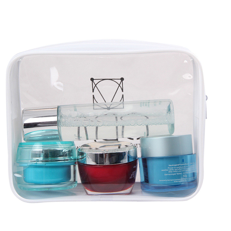 Clear Transparent PVC Travel Toiletry Bag Cosmetic Bag 