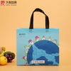 Customized Blue Shopping Tote Ultrasonic Non Woven Bag with RPET Or PLA