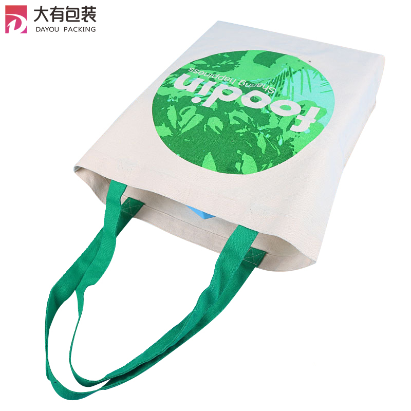 Customize Print Canvas Bags Length Handle Carry Bags with Company Logo