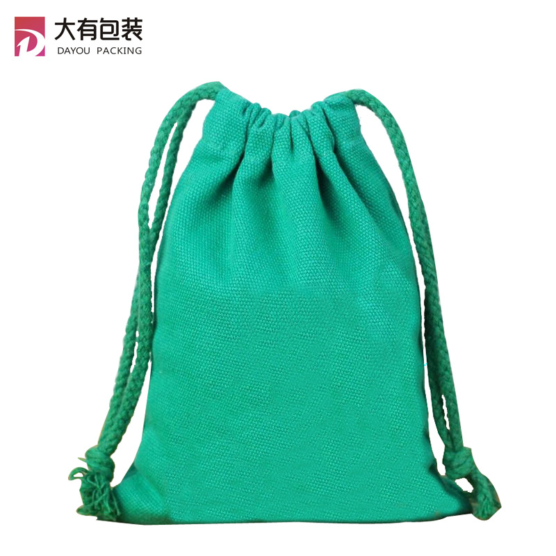 Colored Canvas Drawstring Bag 