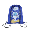 Blue Nylon Drawstring Bag with Logo Printed