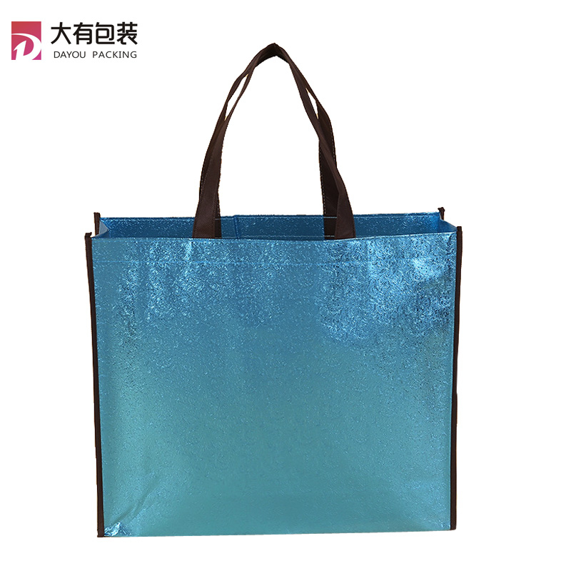 TNT laser glossy laminated tote silver bag wholesale