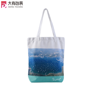 Customizable Eco-friendly Reusable Cotton Canvas Tote Bag, 8oz 10oz 12oz Grocery Shopping Canvas Bag with Custom Logo