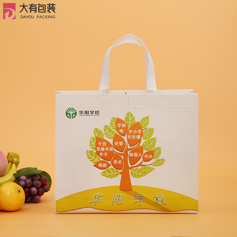 Factory Supply Cheap Reusable Promotion White Ultrasonic Nonwoven Bags