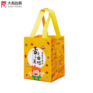 Full Colors Printing Waterproof Laminated PP Non Woven Fabric Bag For Food Delivery