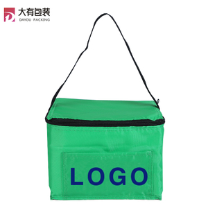 Silk Screen Insulated Non Woven Aluminium Foil Lunch Cooler Bag with Front Pocket