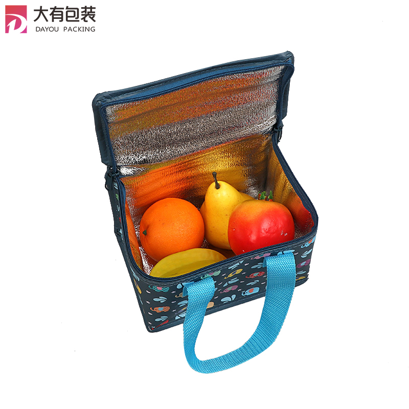 Eco Friendly Print Cartoon Pattern PP Non Woven Cooler Bag for Ice Bottle Packaging