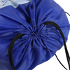 Blue Nylon Drawstring Bag with Logo Printed