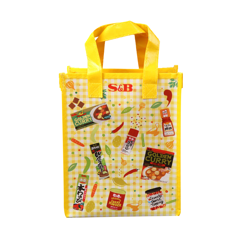 yellow candy non woven polypropylene tote bag 