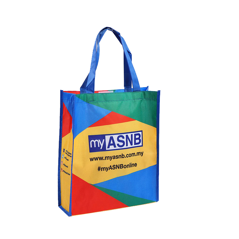 Contrast color pp non woven laminated bag promotion bag 